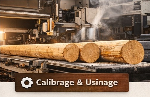 tronc d'arbre calibré